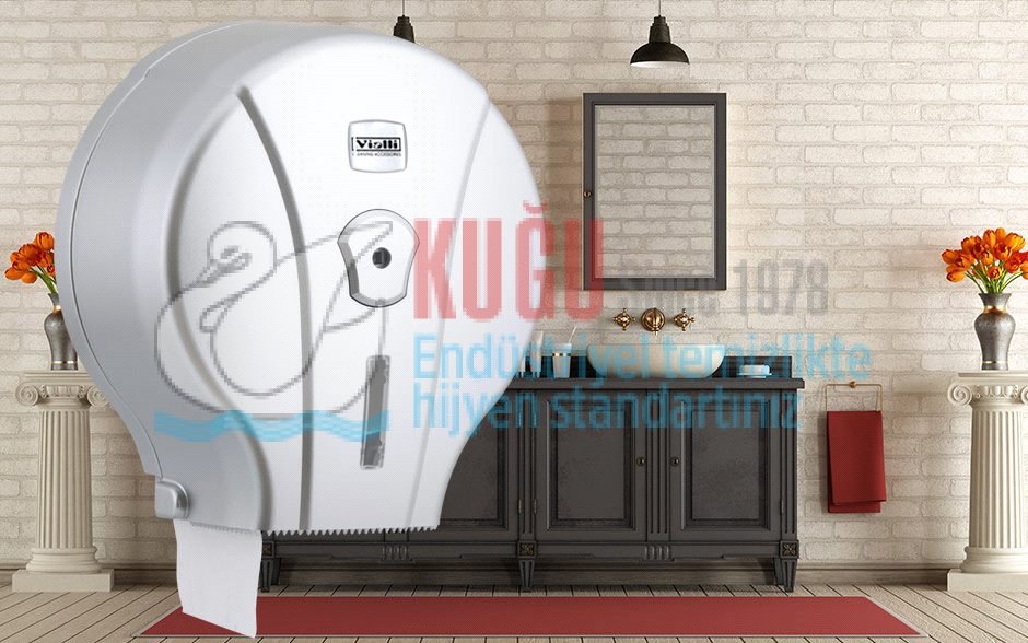 resim475.jpg Mini Jumbo Tuvalet Kağıdı Dispenseri (Metalik) MJ1M - Görsel 1